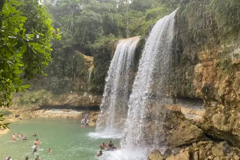 Salto Alto and Socoa Waterfalls from Santo Domingo