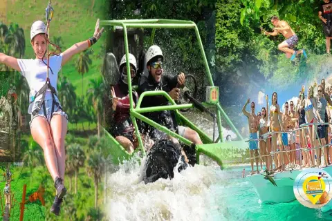 Punta Cana Full Day Adventure: Zipline, Buggies & Catamaran