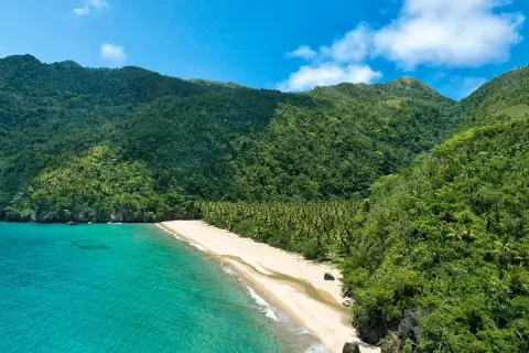 Lulú Waterfall and El Valle Beach from Las Terrenas